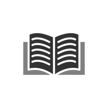 Kitap simgesi, düz vektör çizimi tasarımı