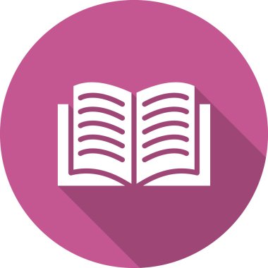 Kitap simgesi, düz vektör çizimi tasarımı