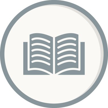 Book icon, flat vector illustration design
