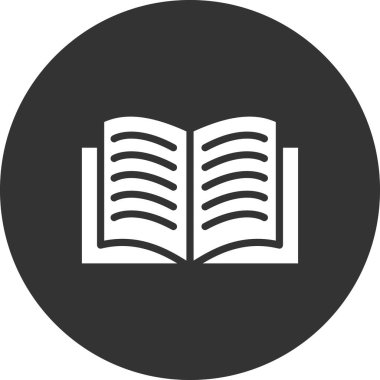 Kitap simgesi, düz vektör çizimi tasarımı