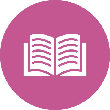 Kitap simgesi, düz vektör çizimi tasarımı