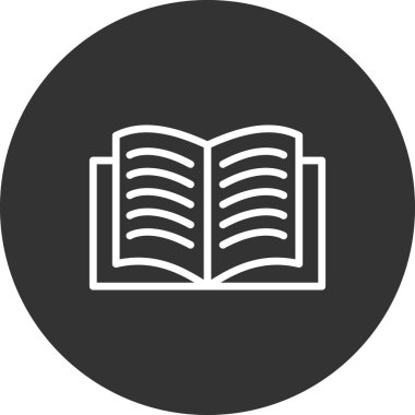 Kitap simgesi, düz vektör çizimi tasarımı