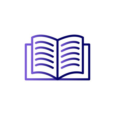 Kitap simgesi, düz vektör çizimi tasarımı