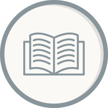 Book icon, flat vector illustration design