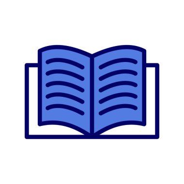 Kitap simgesi, düz vektör çizimi tasarımı