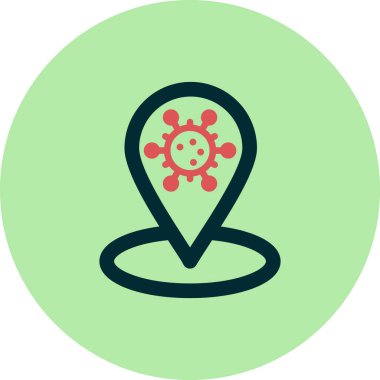 PIN vektör çizim Haritası