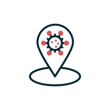 PIN vektör çizim Haritası