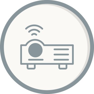 Projektör. Web simgesi basit tasarım