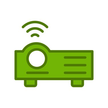 Projektör. Web simgesi basit tasarım