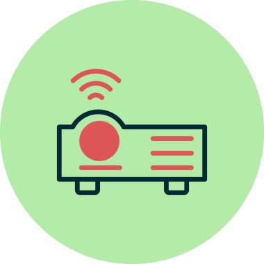 Projektör. Web simgesi basit tasarım