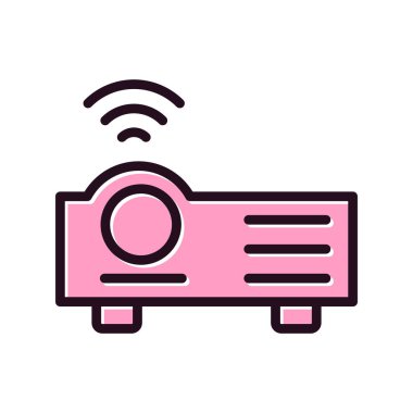 Projektör. Web simgesi basit tasarım