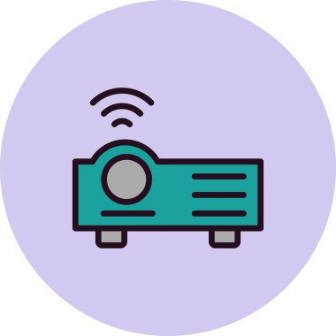 Projektör. Web simgesi basit tasarım