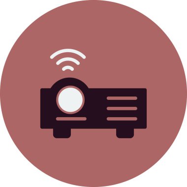 Projektör. Web simgesi basit tasarım