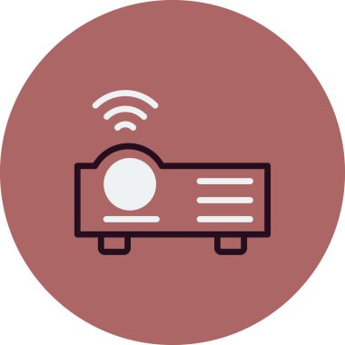 Projektör. Web simgesi basit tasarım