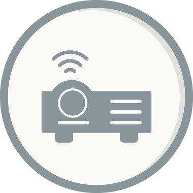 Projektör. Web simgesi basit tasarım
