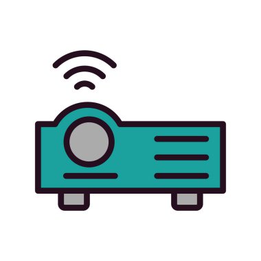 Projektör. Web simgesi basit tasarım