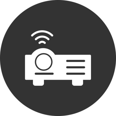 Projektör. Web simgesi basit tasarım