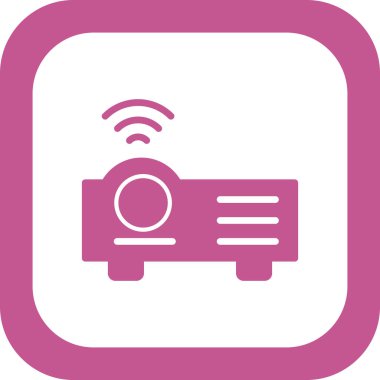 Projektör. Web simgesi basit tasarım