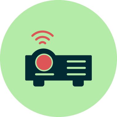 Projektör. Web simgesi basit tasarım