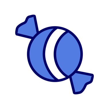 Yuvarlak şeker. Web simgesi basit illüstrasyon