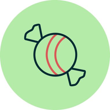 Yuvarlak şeker. Web simgesi basit illüstrasyon