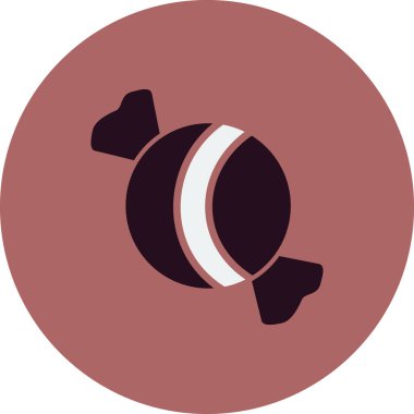 Yuvarlak şeker. Web simgesi basit illüstrasyon