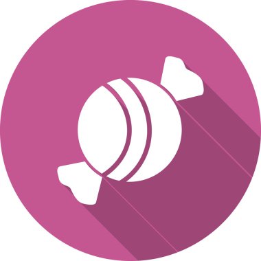 Yuvarlak şeker. Web simgesi basit illüstrasyon