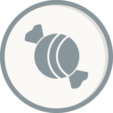 Yuvarlak şeker. Web simgesi basit illüstrasyon