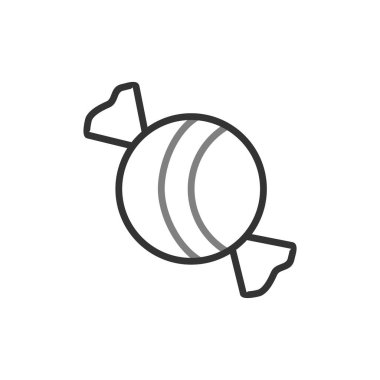 Yuvarlak şeker. Web simgesi basit illüstrasyon