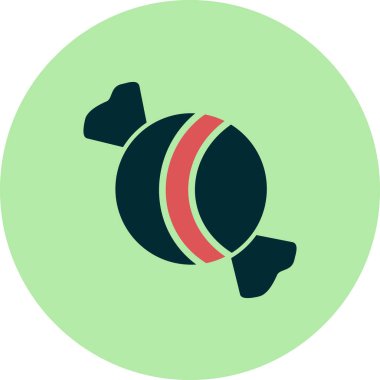 Yuvarlak şeker. Web simgesi basit illüstrasyon