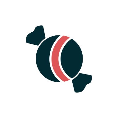 Yuvarlak şeker. Web simgesi basit illüstrasyon