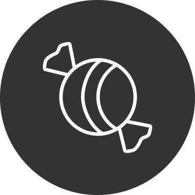 Yuvarlak şeker. Web simgesi basit illüstrasyon