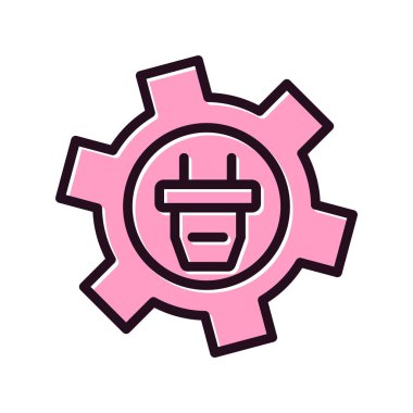 Ayarlar simge vektörü. İnce çizgi işareti. izole edilmiş sınır sembolü çizimi