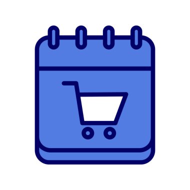 Alışveriş Sepeti Simge Vektör Çizim Tasarımı