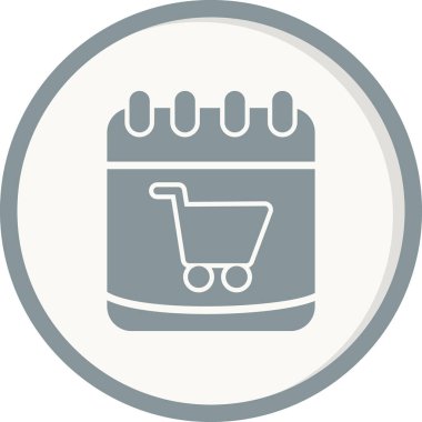 Alışveriş arabası simgesi, vektör illüstrasyonu