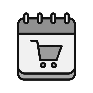 Alışveriş arabası ikon vektör illüstrasyonu