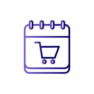 Alışveriş Sepeti Simge Vektör Çizim Tasarımı