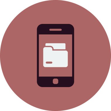 akıllı telefon simgesi, düz vektör illüstrasyon tasarımı