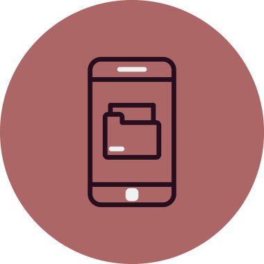 akıllı telefon simgesi, düz vektör illüstrasyon tasarımı