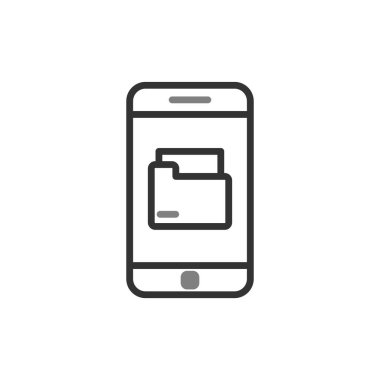 akıllı telefon simgesi, düz vektör illüstrasyon tasarımı