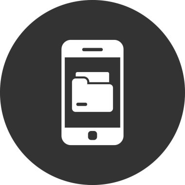 akıllı telefon simgesi, düz vektör illüstrasyon tasarımı