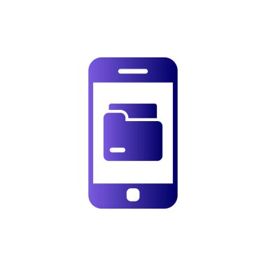 akıllı telefon simgesi, düz vektör illüstrasyon tasarımı