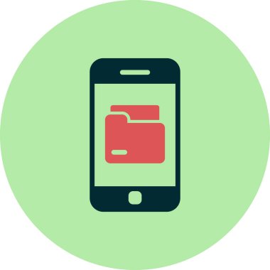 akıllı telefon simgesi, düz vektör illüstrasyon tasarımı