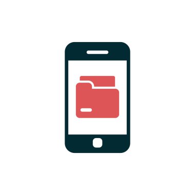 akıllı telefon simgesi, düz vektör illüstrasyon tasarımı