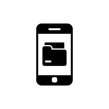 akıllı telefon simgesi, düz vektör illüstrasyon tasarımı