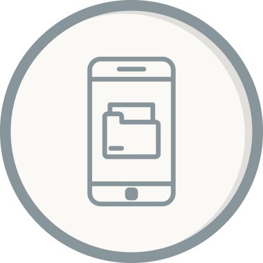 akıllı telefon simgesi, düz vektör illüstrasyon tasarımı