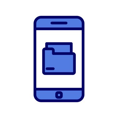 akıllı telefon simgesi, düz vektör illüstrasyon tasarımı