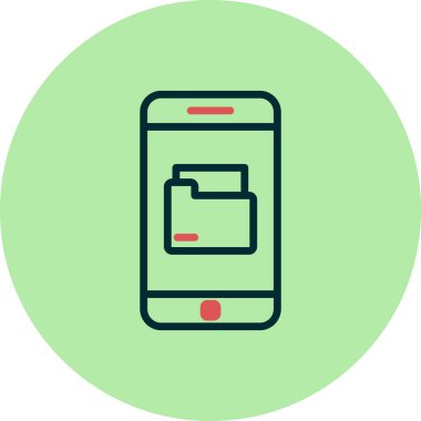 akıllı telefon simgesi, düz vektör illüstrasyon tasarımı