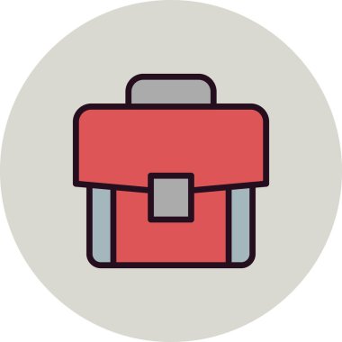 Çanta. Web simgesi basit illüstrasyon