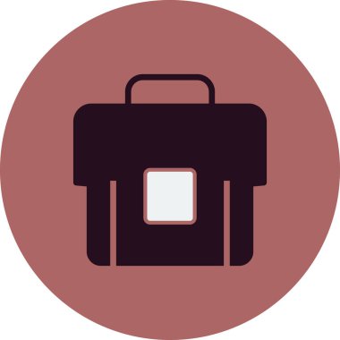 Çanta. Web simgesi basit illüstrasyon